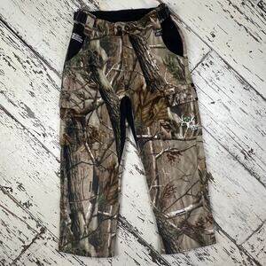 Scent blocker cargo fleece camo pants, boys small, system layer 3 Realtree